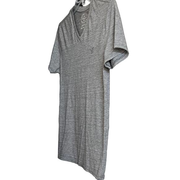 AMERICAN EAGLE V-NECK T-SHIRT, WOMENS, M (ATHLETIC FIT), GREY, A E LEGEND - Picture 3 of 9